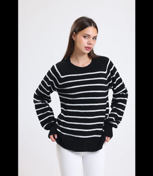 Pulover cu dungi calduros de dama la moda ANNA