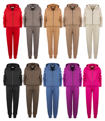 Set trening sport bumbac fleecy neted oversize MIRABELL