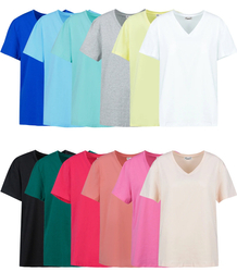 Bluză tricou de bază cu decolteu în V ALDONA