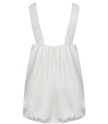 Top lung sexy din satin cu bretele din dantela