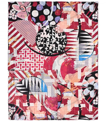 Fular elegant ciucure abstract moale neted 180x75 cm