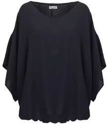 Airy bluză fluture mâneci fante elegant vrac oversize